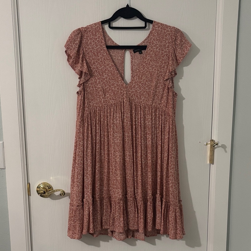 Mauve Floral Babydoll Dress